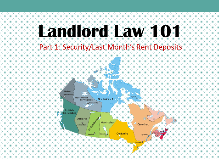Security and Rent Deposits